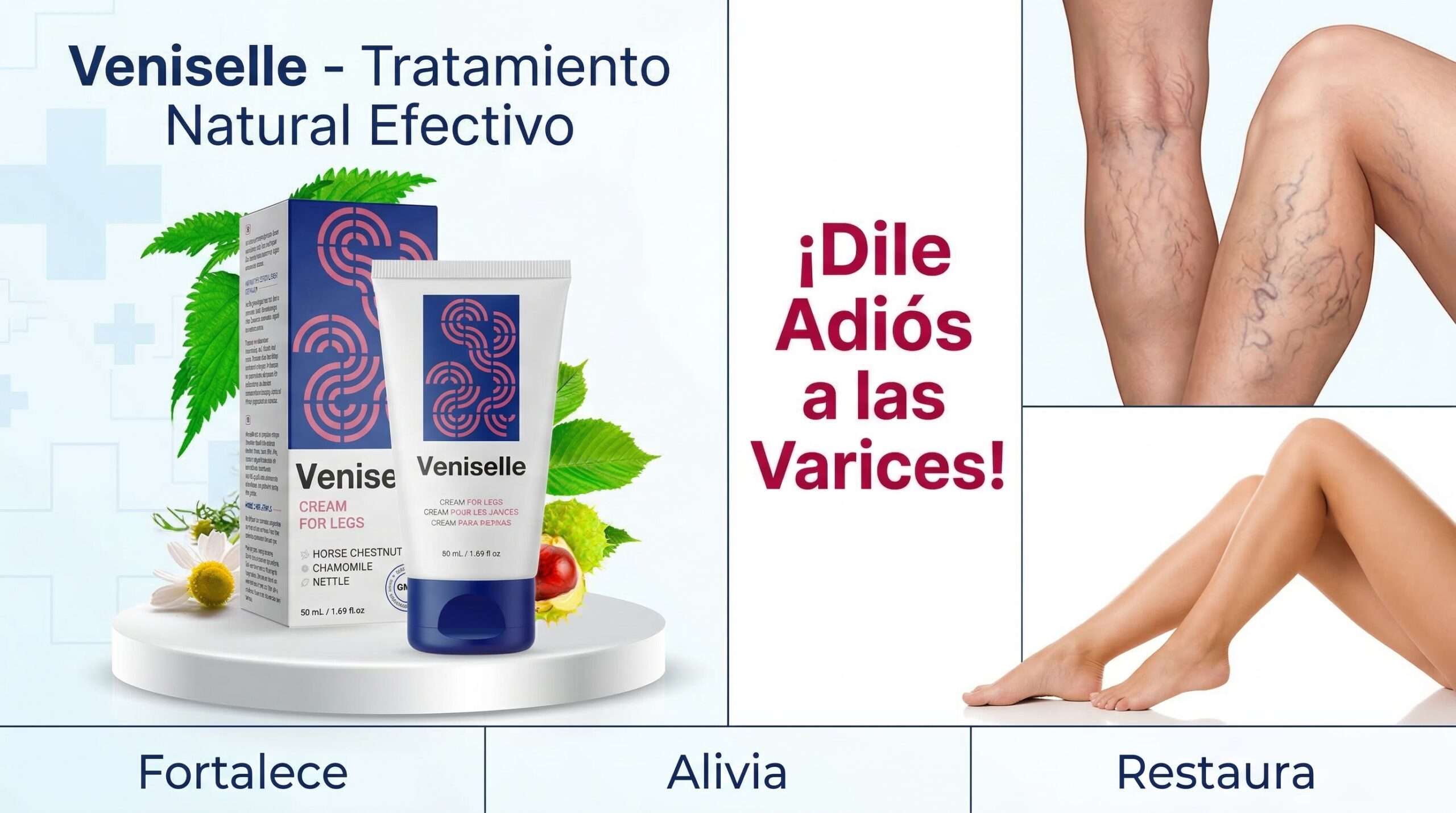 Veniselle ingredientes naturales para circulación